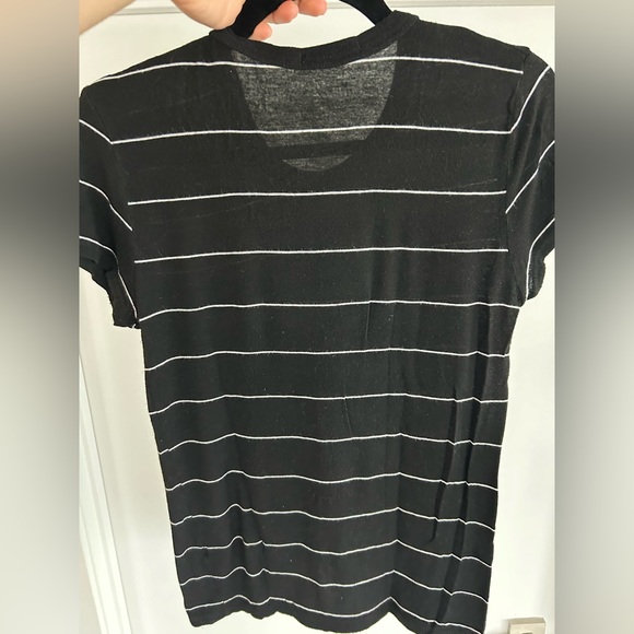 Brandy Melville, Black Stripped T-Shirt, One Size - Picture 2 of 2